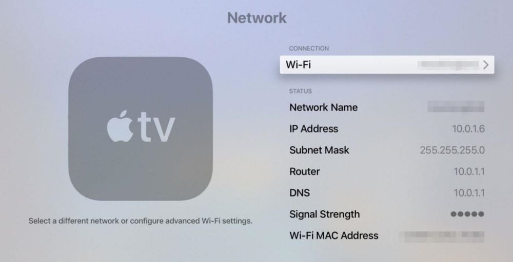Check the Network on Apple TV 4K