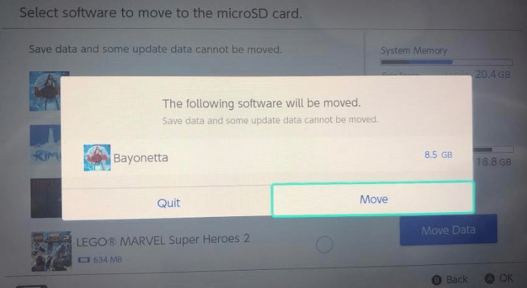 Tutotial: How to move Nintendo Switch games from the console to the SD card