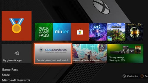 Microsoft has announced that Xbox gamers will be able to donate money to the CDC by playing games
