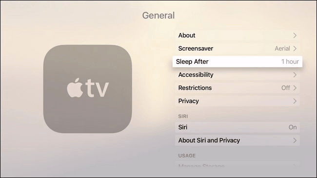 Apple TV General Settings