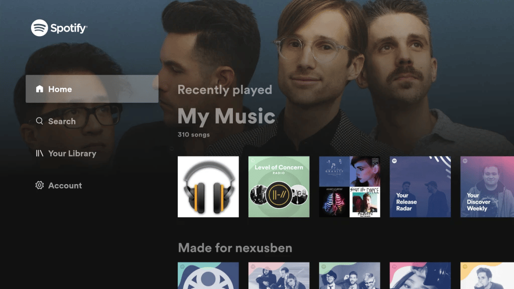 Spotify Redesign UI on Android TV