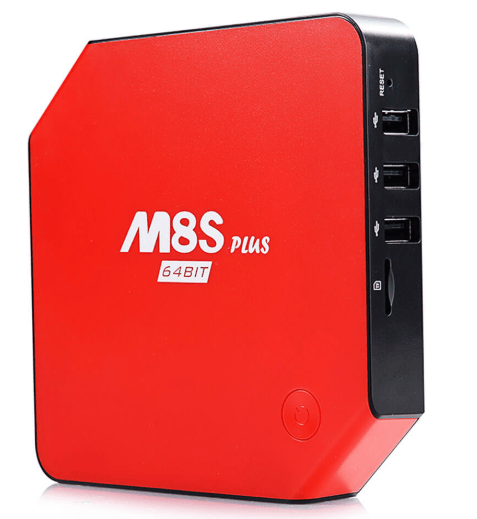 Burning red M8S Plus TV box 