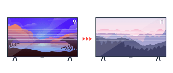 65 Q800T QLED 8K UHD TV Screen does not display right