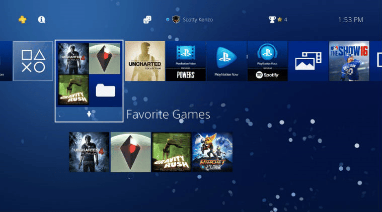 PlayStation 5 User Interface