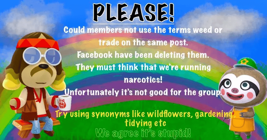 Animal Crossing Gamers Are Warned by Facebook for Weeds