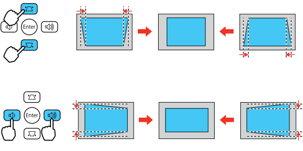 Projector Tutorial: Easy Way to Correct Image With Horizontal Keystone Slider