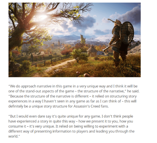 Ubisoft: Assassin's Creed: Valhalla has a unique narrative structure