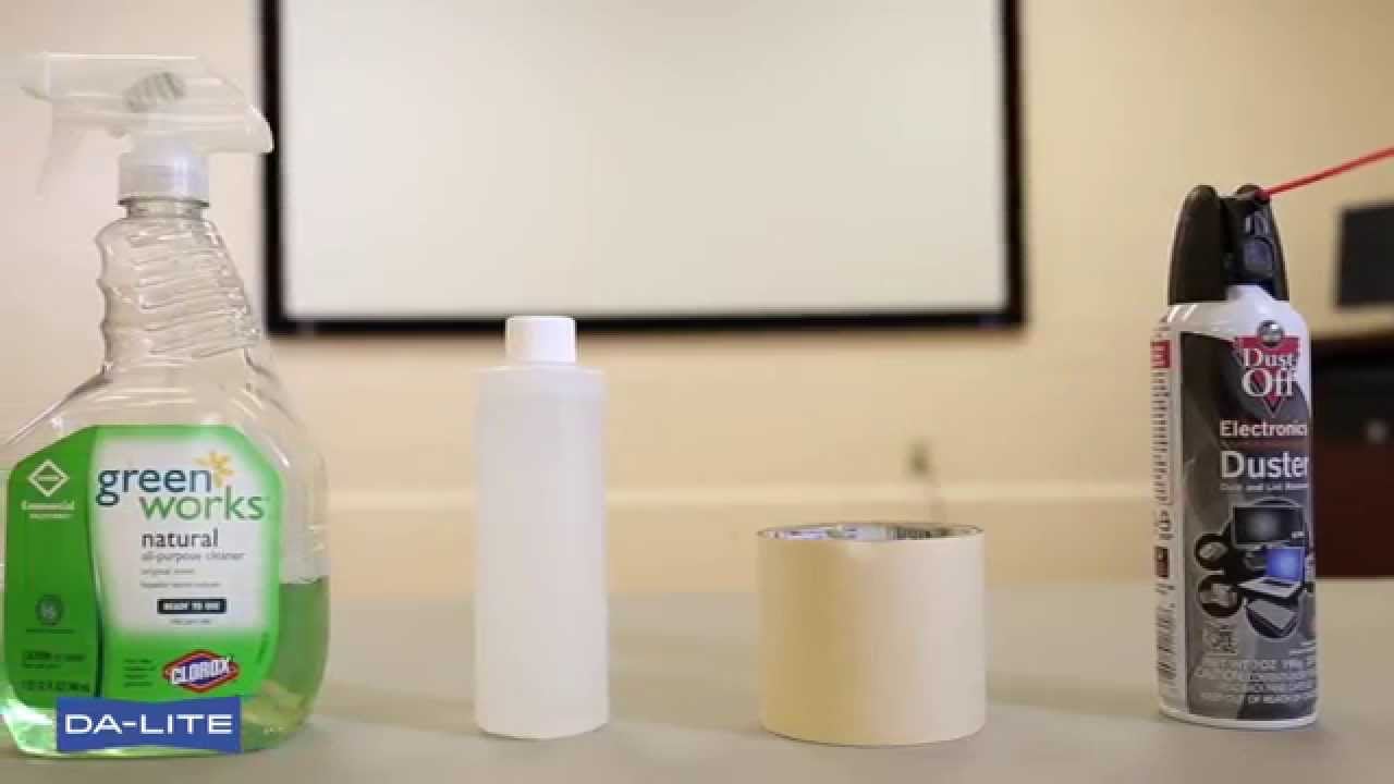 How to clean the projection screen