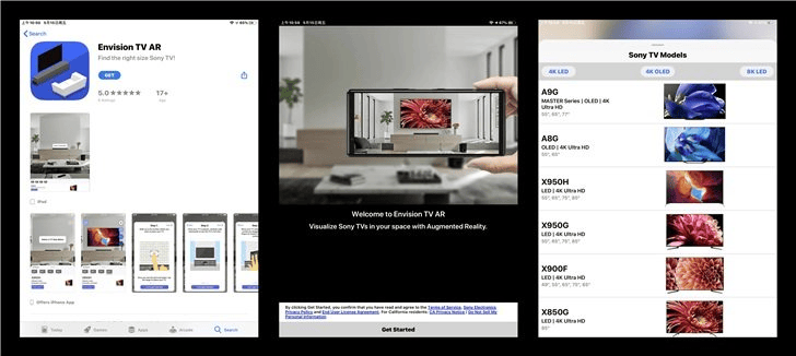 SONY has released an AR app to promote its TV