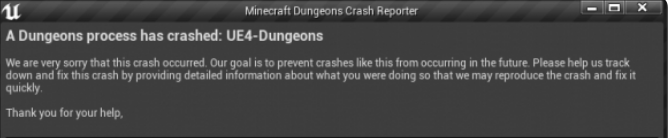 How to solve A Dungeons process has crashed: UE4-Dungeons?