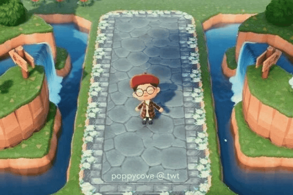 Animal Crossing New Horizons QR Code (2)- Cyberpunk, Water, Flowers design