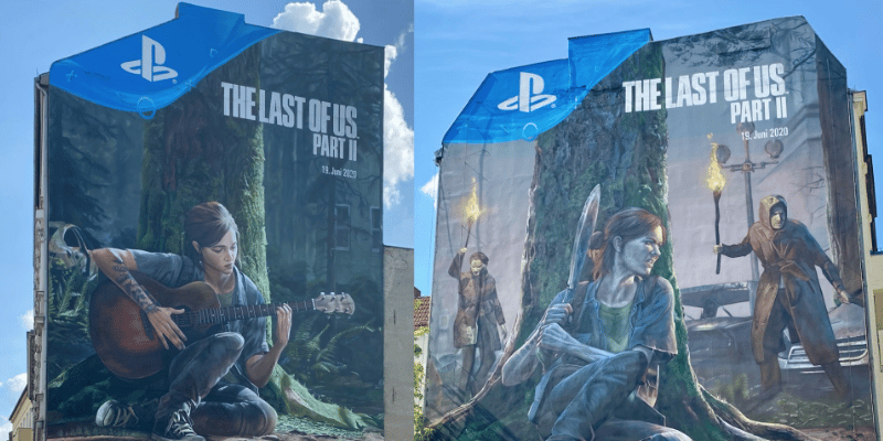 The Last of Us Part 2: Ellie's huge wall advertising scene is super shocking