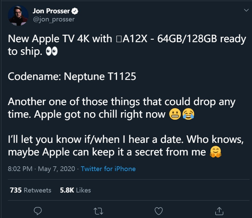 Apple TV 6 will be released in September, equipped with A12X processor