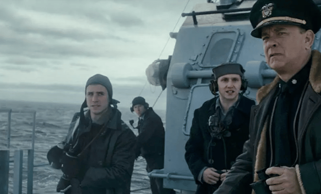 Grayhound movie short review: not as good as that of Saving Private Ryan 