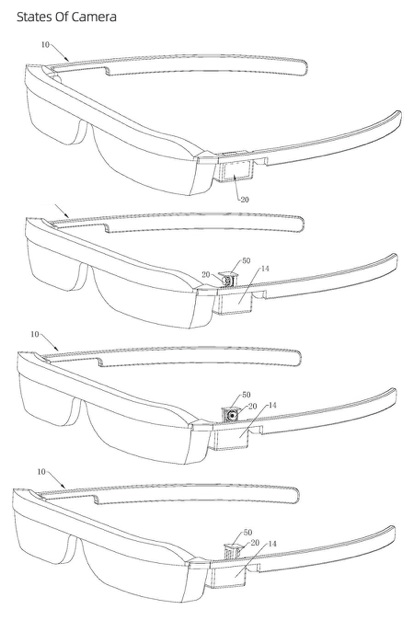 Huawei AR glasses patent exposed: Pop-up camera design