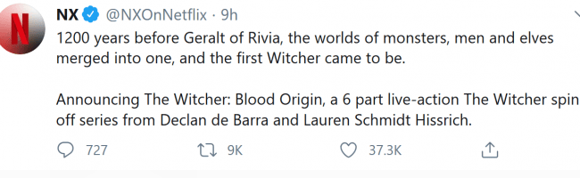Netflix The Witcher prequel in production 