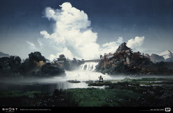 The Ghost of Tsushima design drawings and original paintings appreciation