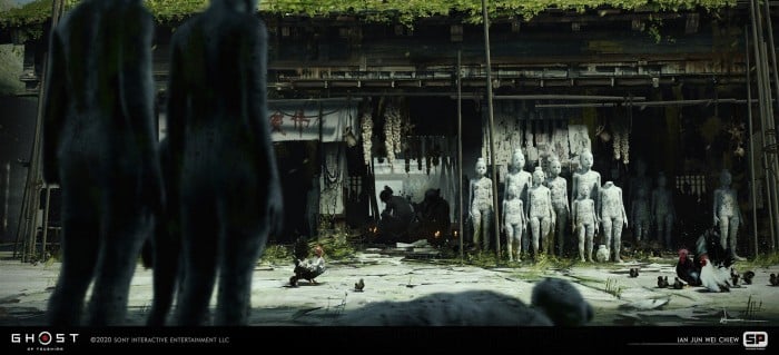 The Ghost of Tsushima design drawings and original paintings appreciation