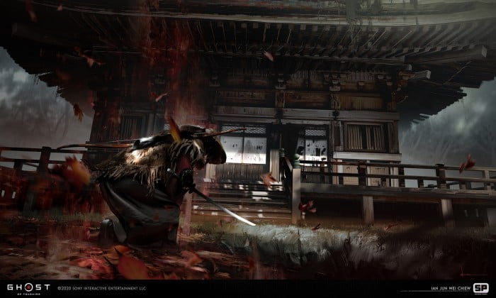 The Ghost of Tsushima design drawings and original paintings appreciation