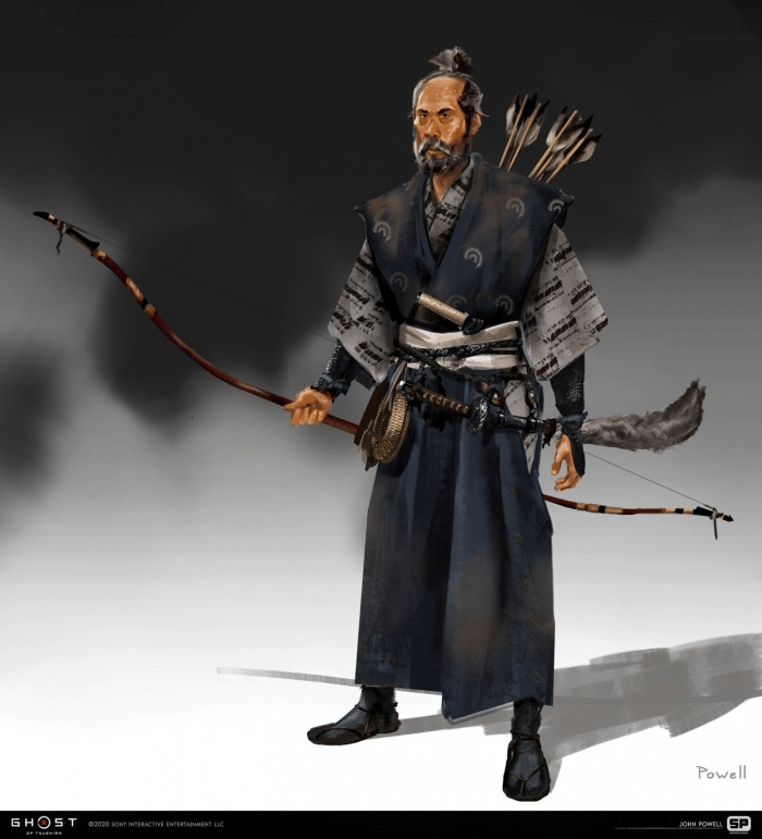 The Ghost of Tsushima design drawings and original paintings appreciation