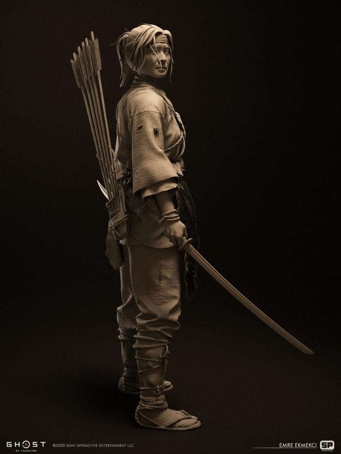 The Ghost of Tsushima design drawings and original paintings appreciation