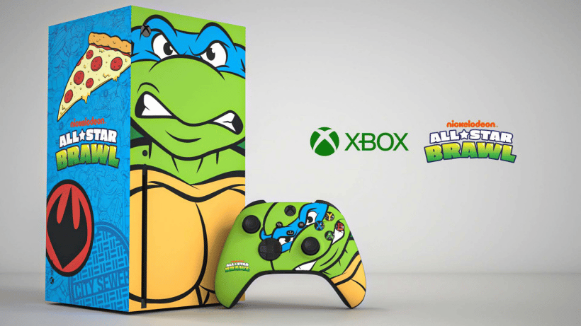 Teenage Mutant Ninja Turtles Xbox Series X console and handle