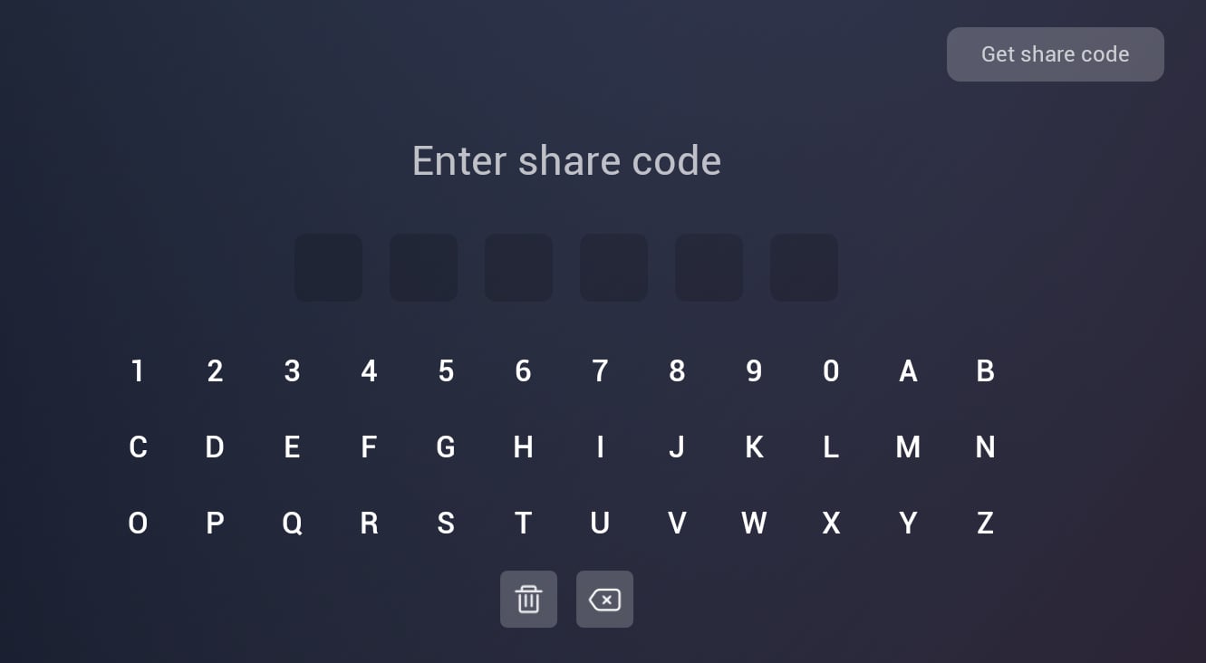What is the share code