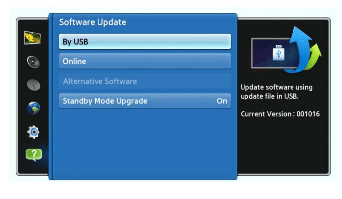 update samsung tv