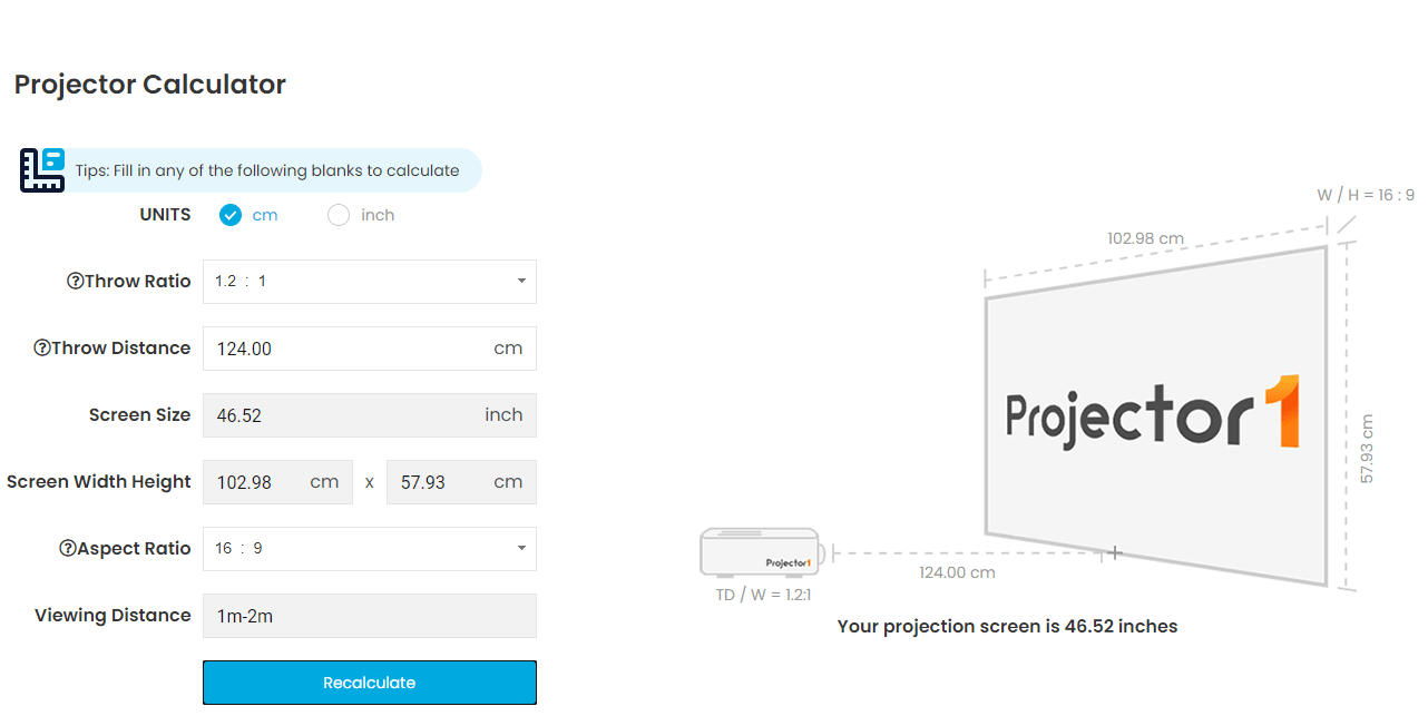 Projector Calculator