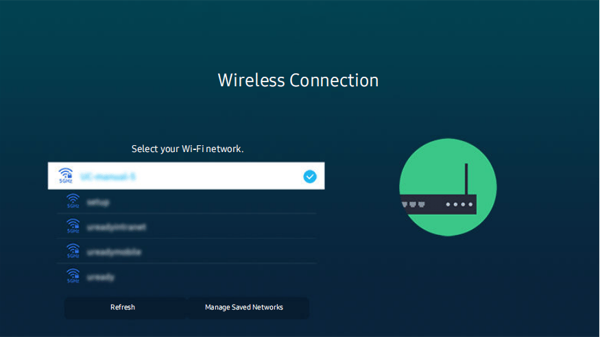 Connect Samsung QN900B TV to wireless wifi network