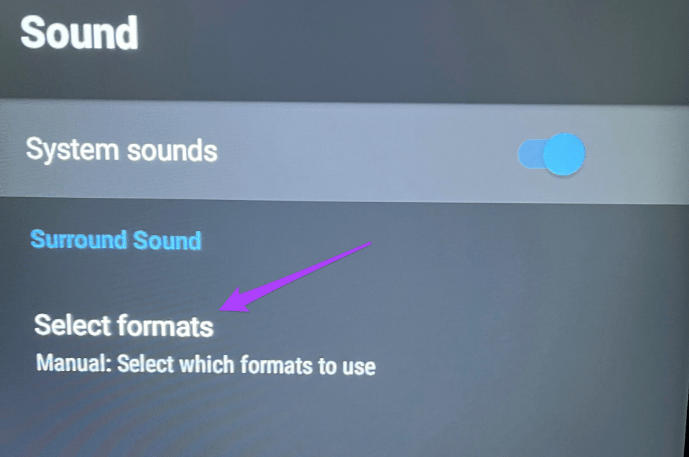 Choose the Select Format option