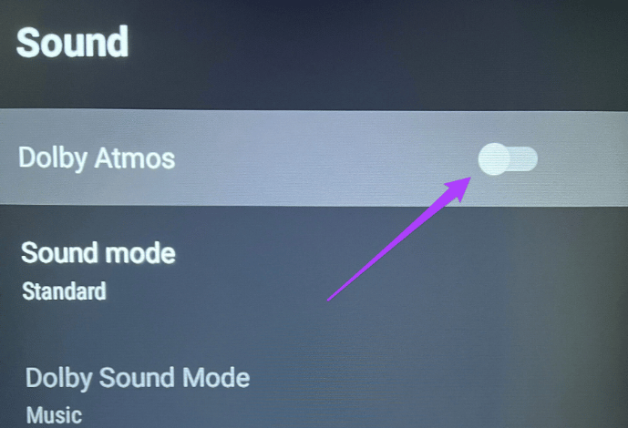 Dolby Atmos settings on Sony tv