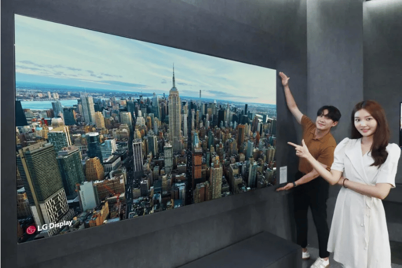 LG 97-inch OLED EX TV creates speaker-free vibration sound