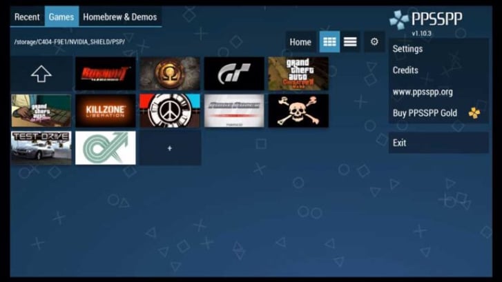 Emulation Nvidia Shield: PPSSPP