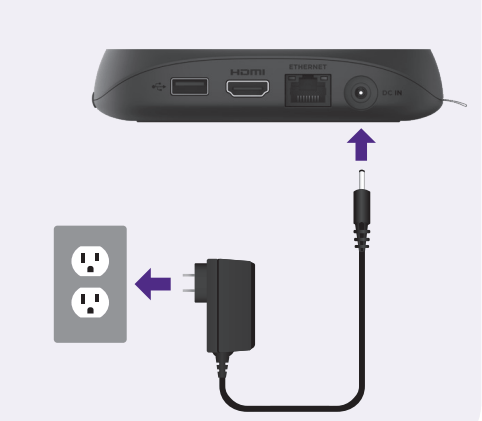 Connect Roku ultra to power