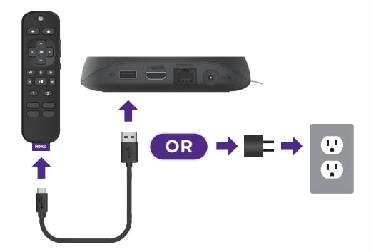 How to charge the Roku Voice Remote Pro?