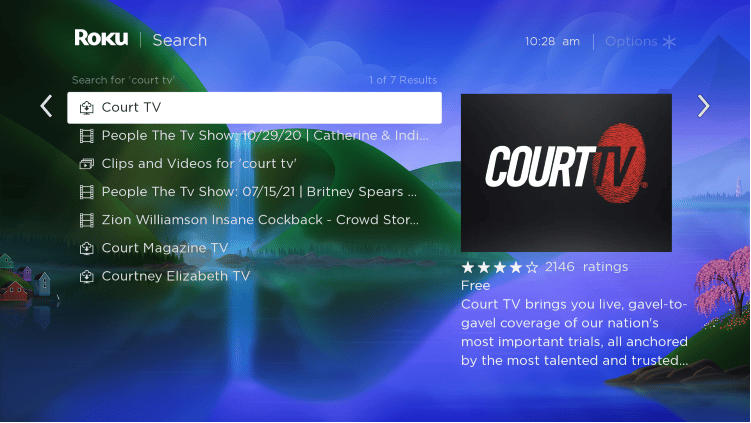 court tv logo pops up