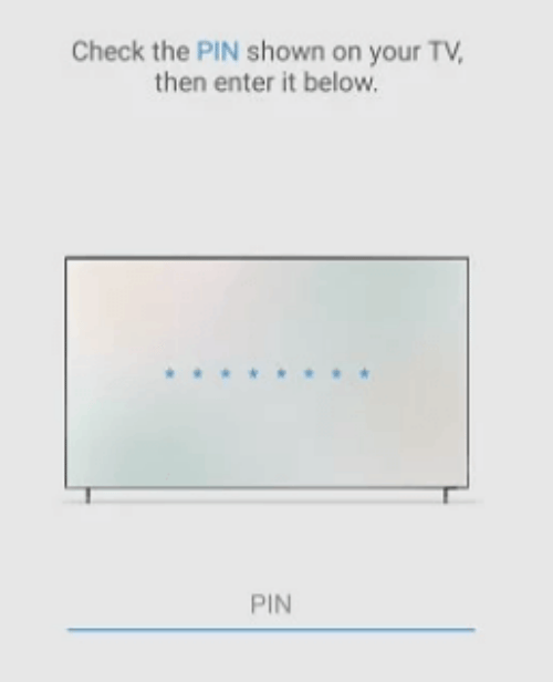 3. Type the PIN to connect and click Smart View to screencast the screen.