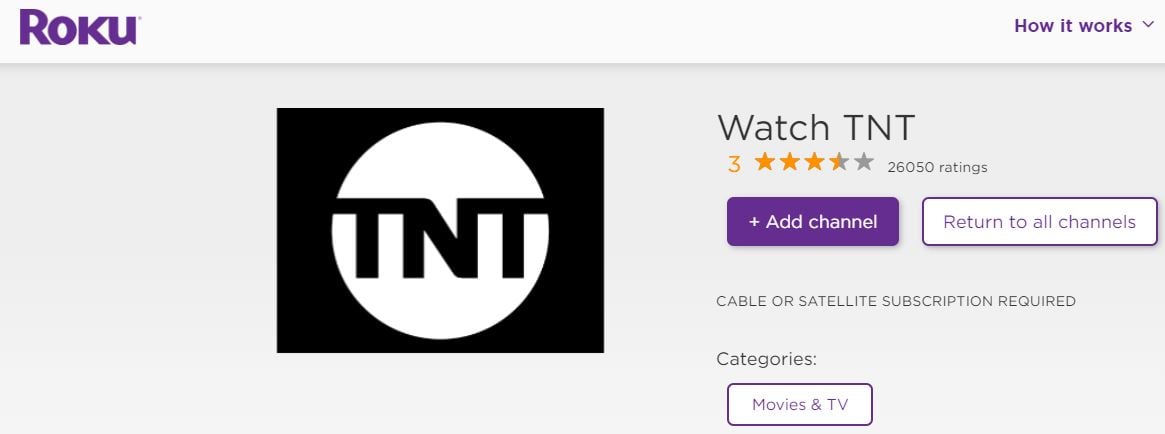 How to watch TNT app on Roku TV?