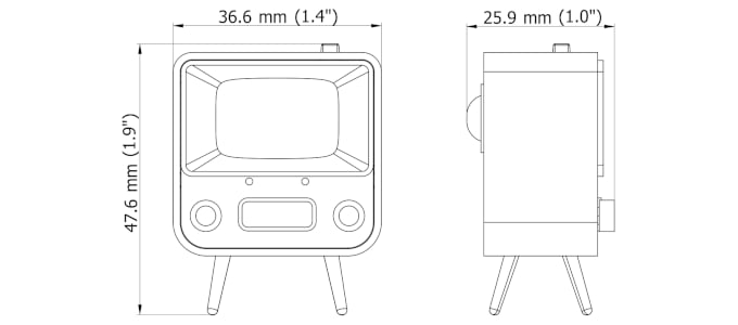 TinyTV 2 demension