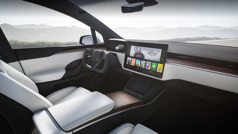 Tesla's new Model X with a new interior design