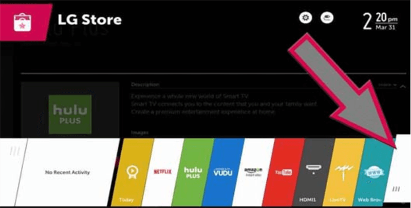 Click the More Apps button on lg tv.png