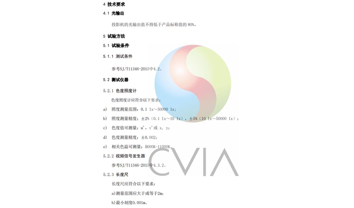 CVIA The Technical Requirements and Test Methods of Projector Luminance Output.jpg