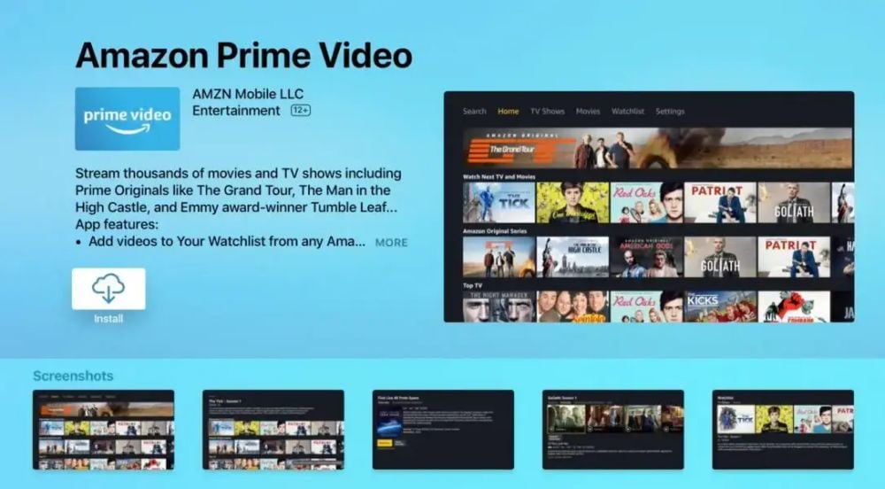 Reinstall Amazon Prime on Apple TV 4K