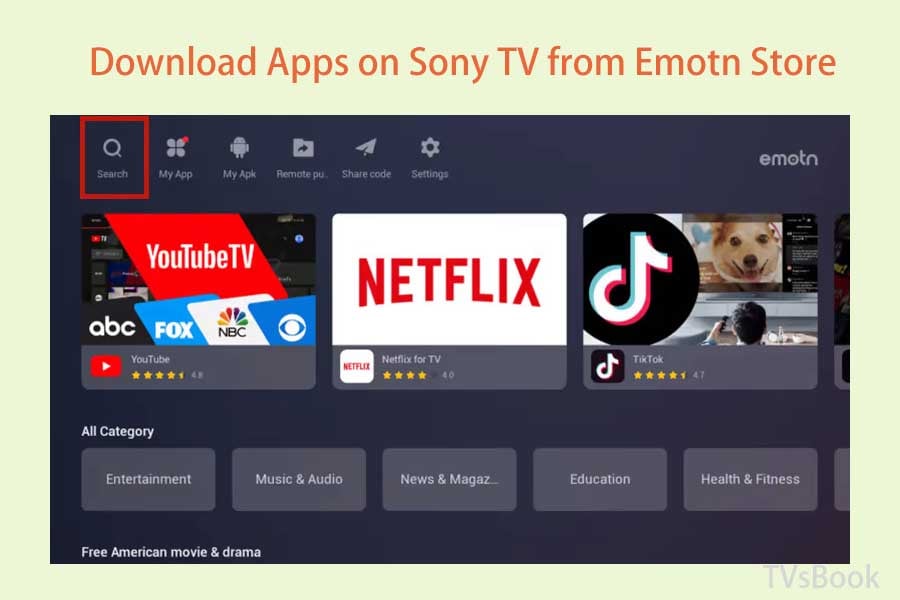 Download Apps on Sony TV from Emotn Store.jpg