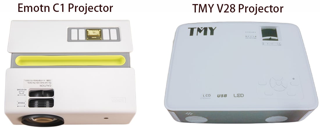 Emotn C1 Projector VS TMY V28 Projector Appearance.jpg