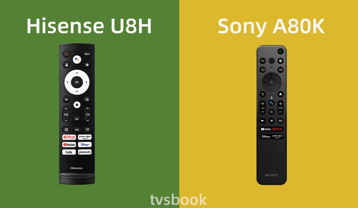 Hisense U8H vs Sony A80K remote.jpg