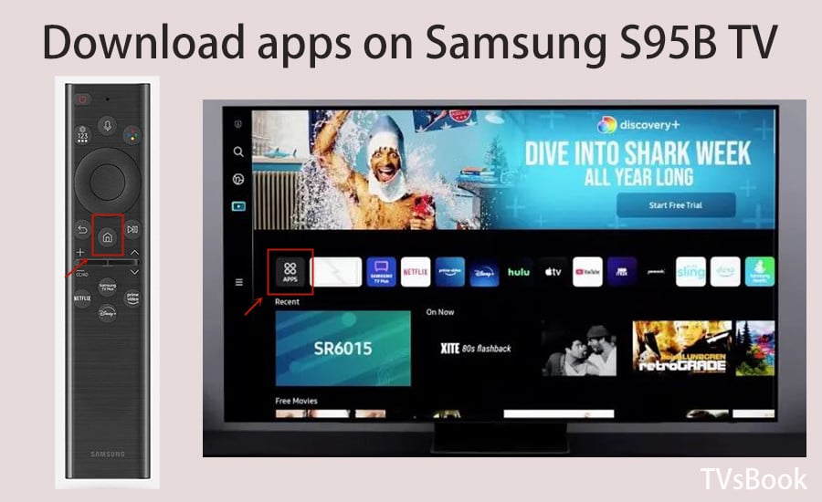 How to download apps on Samsung S95B TV