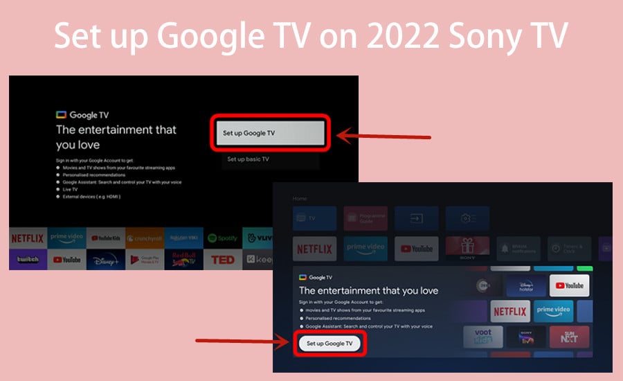 How to set up Google TV on 2022 Sony TV