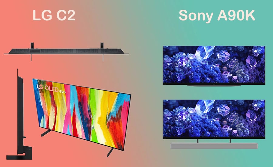 LG C2 VS Sony A90K Appearance Design.jpg